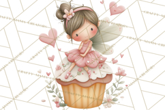 Valentine Fairy Clipart, PNG, Romantic Fairies With Hearts Product Image 4