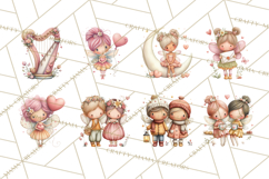 Valentine Fairy Clipart, PNG, Romantic Fairies With Hearts Product Image 8