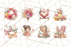 Valentine Fairy Clipart, PNG, Romantic Fairies With Hearts Product Image 7
