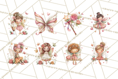 Valentine Fairy Clipart, PNG, Romantic Fairies With Hearts Product Image 2