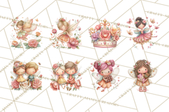 Valentine Fairy Clipart, PNG, Romantic Fairies With Hearts Product Image 9