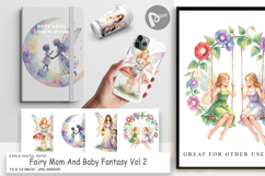 Fairy Mom Baby Fantasy Digital Paper Product Image 1