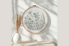 Fairy Hand Embroidery Pattern PDF, Woodland Fairy Embroidery Product Image 3