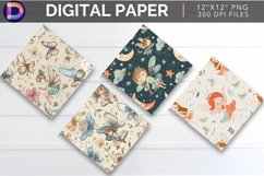Fairy Seamless Pattern Digital Paper Product Image 1