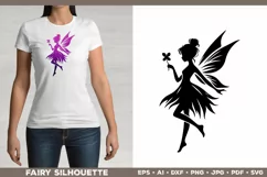 Flower Fairy Silhouette SVG. Floral Fairy. Spring Fairy SVG Product Image 7