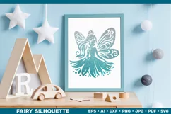 Flower Fairy Silhouette SVG. Floral Fairy. Spring Fairy SVG Product Image 13