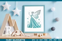 Flower Fairy Silhouette SVG. Floral Fairy. Spring Fairy SVG Product Image 14