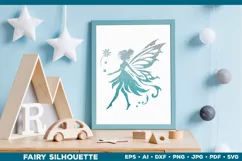 Flower Fairy Silhouette SVG. Floral Fairy. Spring Fairy SVG Product Image 15