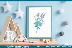Flower Fairy Silhouette SVG. Floral Fairy. Spring Fairy SVG Product Image 15