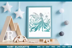 Flower Fairy Silhouette SVG. Floral Fairy. Spring Fairy SVG Product Image 16