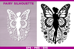 Flower Fairy Silhouette SVG Bundle. Floral Fairy Bundle SVG Product Image 7