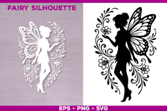 Flower Fairy Silhouette SVG Bundle. Floral Fairy Bundle SVG Product Image 12