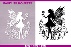 Flower Fairy Silhouette SVG Bundle. Floral Fairy Bundle SVG Product Image 19