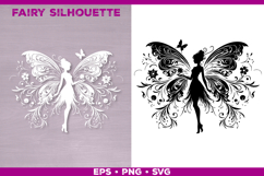 Flower Fairy Silhouette SVG Bundle. Floral Fairy Bundle SVG Product Image 25