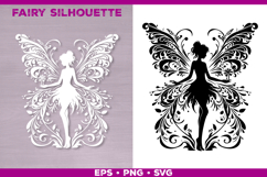 Flower Fairy Silhouette SVG Bundle. Floral Fairy Bundle SVG Product Image 28