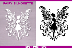 Flower Fairy Silhouette SVG Bundle. Floral Fairy Bundle SVG Product Image 29
