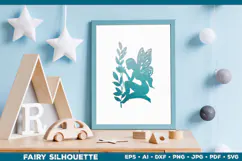 Flower Fairy Silhouette SVG. Floral Fairy. Spring Fairy SVG Product Image 4