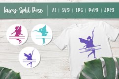 Split Fairy with Magic Wand with Custom Text SVG Design Product Image 1