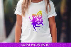 Fairy Silhouette Paper Cut SVG, Fairy with Wings SVG Product Image 4
