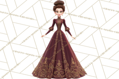 Fairy Tale Princess Clipart PNG, Fairy Godmother, Stepsister Product Image 3