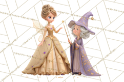 Fairy Tale Princess Clipart PNG, Fairy Godmother, Stepsister Product Image 2