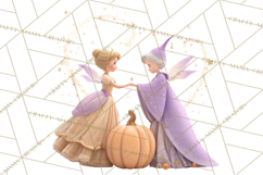 Fairy Tale Princess Clipart PNG, Fairy Godmother, Stepsister Product Image 2