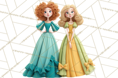 Fairy Tale Princess Clipart PNG, Fairy Godmother, Stepsister Product Image 4