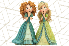 Fairy Tale Princess Clipart PNG, Fairy Godmother, Stepsister Product Image 4