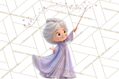 Fairy Tale Princess Clipart PNG, Fairy Godmother, Stepsister Product Image 2