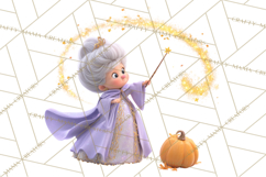 Fairy Tale Princess Clipart PNG, Fairy Godmother, Stepsister Product Image 3