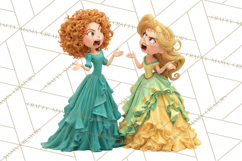 Fairy Tale Princess Clipart PNG, Fairy Godmother, Stepsister Product Image 3