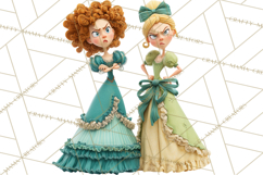 Fairy Tale Princess Clipart PNG, Fairy Godmother, Stepsister Product Image 3