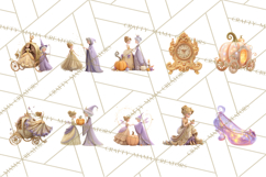 Fairy Tale Princess Clipart PNG, Fairy Godmother, Stepsister Product Image 4
