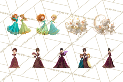 Fairy Tale Princess Clipart PNG, Fairy Godmother, Stepsister Product Image 7