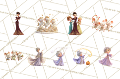 Fairy Tale Princess Clipart PNG, Fairy Godmother, Stepsister Product Image 8