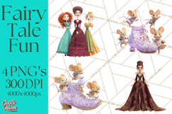 Fairy Tale Princess Clipart PNG, Fairy Godmother, Stepsister Product Image 1