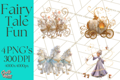 Fairy Tale Princess Clipart PNG, Fairy Godmother, Stepsister Product Image 1