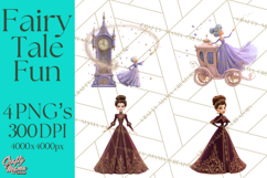 Fairy Tale Princess Clipart PNG, Fairy Godmother, Stepsister Product Image 1