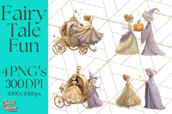 Fairy Tale Princess Clipart PNG, Fairy Godmother, Stepsister Product Image 1