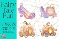 Fairy Tale Princess Clipart PNG, Fairy Godmother, Stepsister Product Image 1