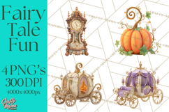 Fairy Tale Princess Clipart PNG, Fairy Godmother, Stepsister Product Image 1
