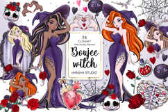 Boujee Witch Hand Drawn Clipart Product Image 1