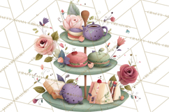Art Nouveau Fairy Tea Party Clipart PNG Product Image 2