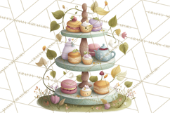 Art Nouveau Fairy Tea Party Clipart PNG Product Image 3