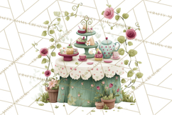 Art Nouveau Fairy Tea Party Clipart PNG Product Image 2