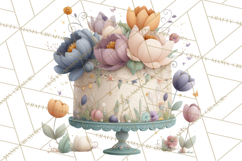 Art Nouveau Fairy Tea Party Clipart PNG Product Image 4