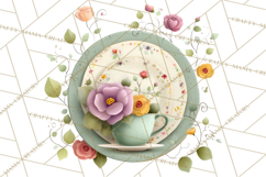Art Nouveau Fairy Tea Party Clipart PNG Product Image 5