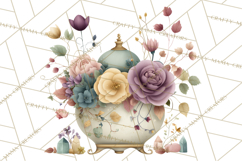 Art Nouveau Fairy Tea Party Clipart PNG Product Image 2