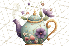 Art Nouveau Fairy Tea Party Clipart PNG Product Image 4