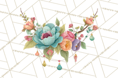 Art Nouveau Fairy Tea Party Clipart PNG Product Image 2